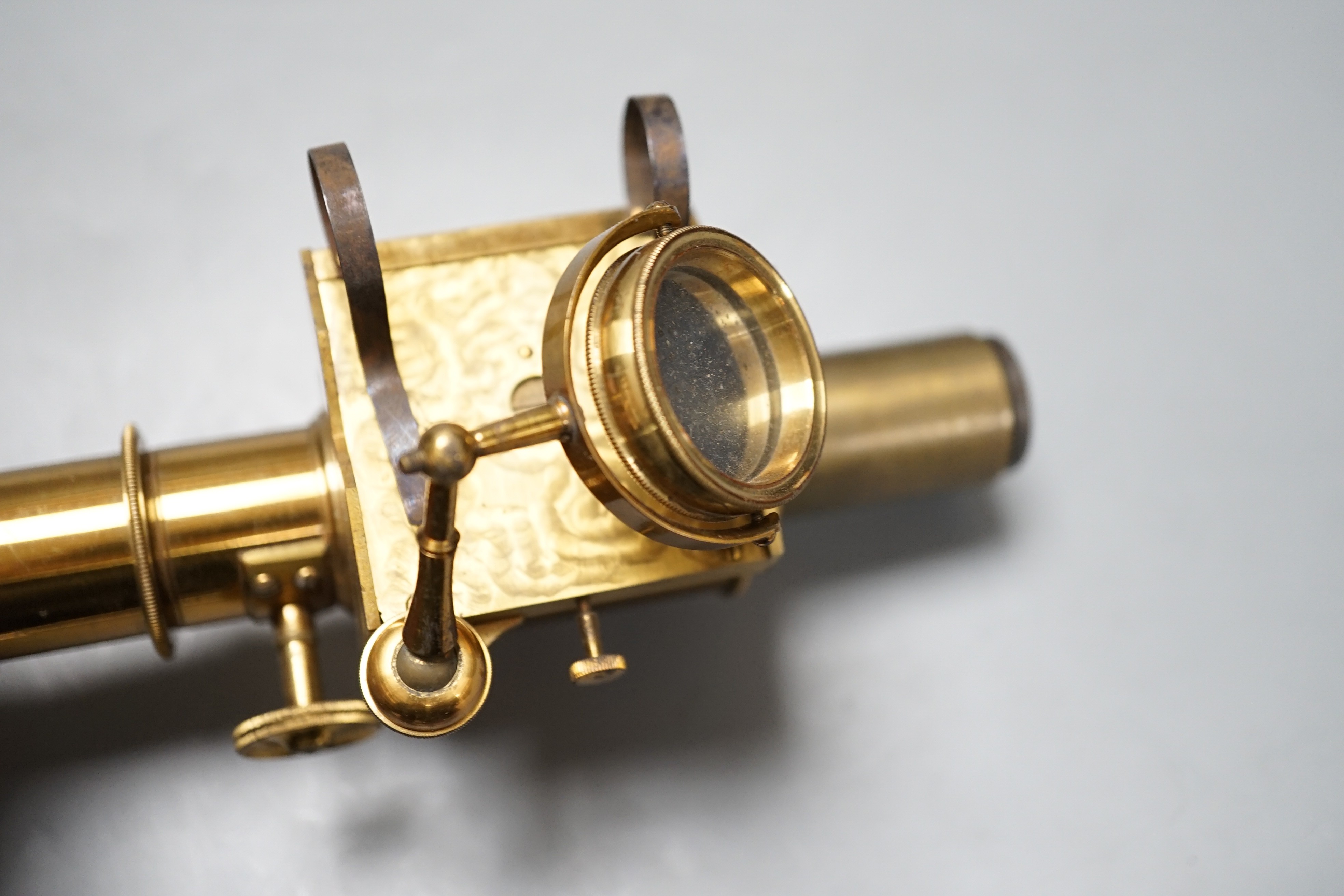 A cased John Browning lacquered brass Sorby-Browning Microspectroscope